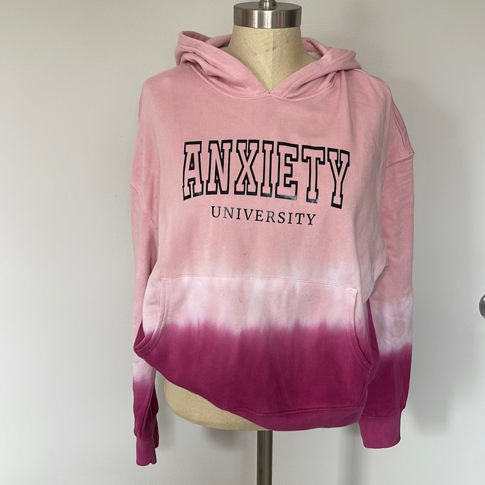 WILDFOX NWT printed for me, size medium hoodie, pink pull over